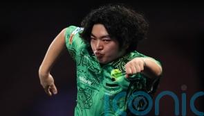 Motomu Sakai struts his stuff before cruising through at Alexandra Palace