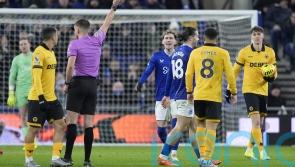Michael Keane and Jack Grealish sent off as Everton are held by Wolves
