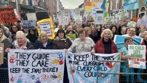 Special needs assistants protest outside Leinster House demanding &lsquo;job security&rsquo;