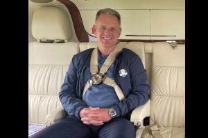 PICTURES: Ryder Cup captain touches down in Limerick to visit 'world class venue' Adare Manor