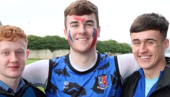 PICTURES: Supporters cheer on St Munchin's college in Munster schools Junior Cup clash with CBS