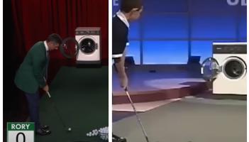 WATCH: Rory McIlroy recreates iconic washing machine chip on Jimmy Fallon