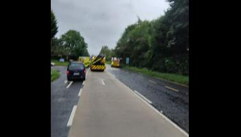 Road closed following two-car collision on major Limerick thoroughfare