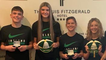 Limerick Celtics basketball players receive Ireland caps and medals