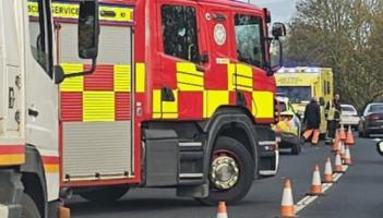 BREAKING: Emergency services at scene of two-vehicle collision on busy Limerick road