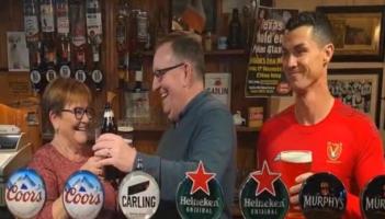 Willie and Mag call last orders in their Limerick pub with many well-wishers including Ronaldo!
