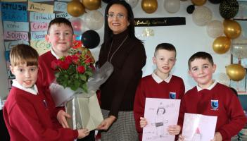 Pupils surprise retiring principal of Limerick school with touching song written in her honour