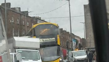 Bus and van collision