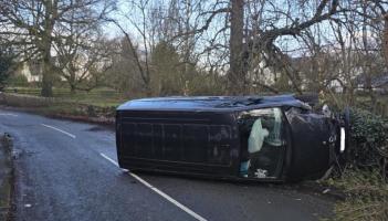 BREAKING: Minibus flips on its side in serious Limerick collision