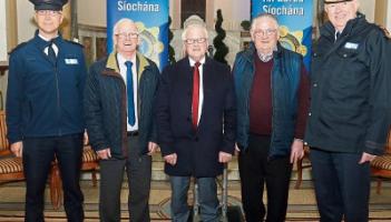Bruff Superintendent Brian Sugure, Paddy Hyland, Cllr Eddie Ryan, Dick Finn and Chief Superintendent Gerry Roche Picture: Brendan Gleeson 