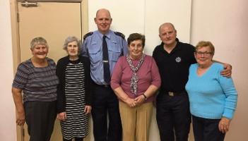 Phyllis Holmes, Anne Hourigan, Garda Tom McGlinchy, Kathleen Gunning, chairperson, Garda Brian McNamara, Kathleen Cusack
