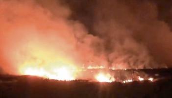 WATCH: Limerick fire crews attend scene of gorse fire