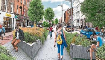 This striking impression of O'Connell Street by Conor Buckley was a contribution to the Liveable Limerick debate around the future of the city’s main thoroughfare