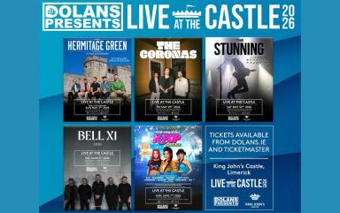 Dolan’s announces massive 2026 “Live at the Castle” line-up at King John’s Castle