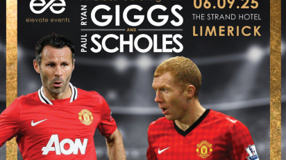 Man Utd legends in Limerick: Giggs & Scholes live on stage! Tickets from €50 – don’t miss out!