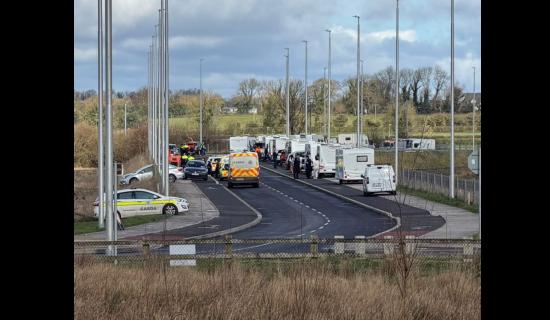 UPDATE: &lsquo;Unauthorised encampment&rsquo; moved on from Limerick in major garda operation