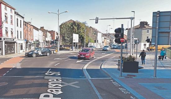 Woman with a child had to jump out of the way after car mounts footpath in Limerick during garda chase