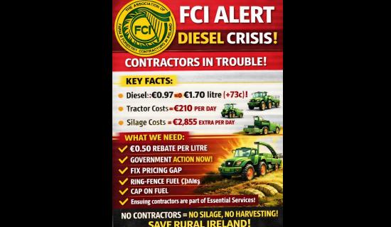 Silage costs to jump &euro;2,855 a day over fuel crisis warn agri contractors