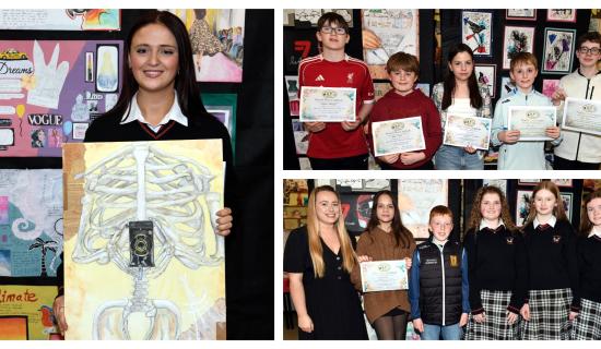PICTURES: Vibrant student art exhibition lights up County Limerick school