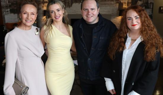 Myself, &Aacute;ine Fitzgerald, the editor of the Leader, and Neil and Sarah Dolan at the awards - whose parents Valerie and Mick won the Lifetime Achievement Award for their contribution to local music 