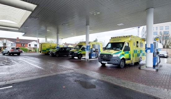 Ambulances queue for fuel at Limerick service station after supply delay