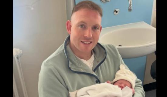 Shane Dowling and baby