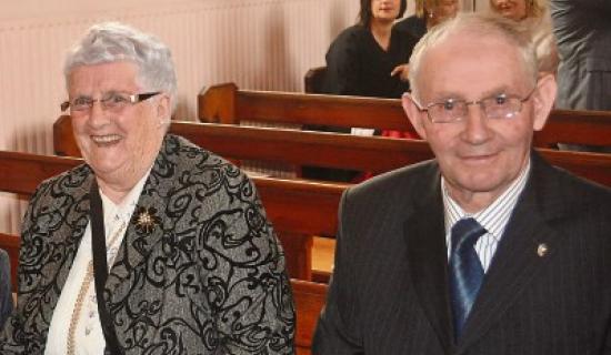 Mikie, with his late wife Nancy, from whom he took over as Dromkeen church sacristan
