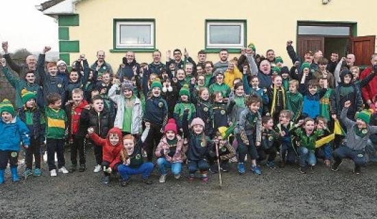 On a rainy Tuesday afternoon in February this is just some of the crowd who came out to show their support for Cappamore&rsquo;s junior b team ahead of the All-Ireland final on Saturday