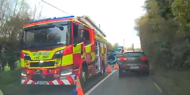Emergency services respond to car on fire on County Limerick road