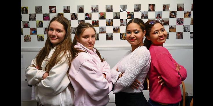 Students transition from classroom to stage