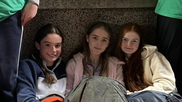 Limerick school's sleep-out raises money and awareness of homelessness