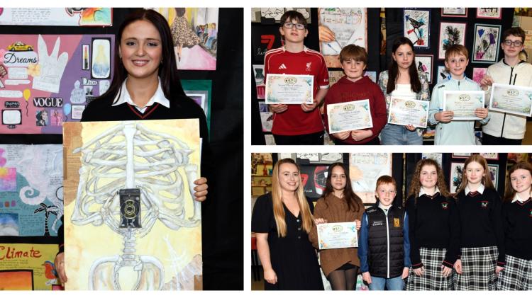 PICTURES: Vibrant student art exhibition lights up County Limerick school