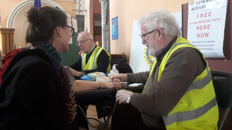 Rotarians to host free drop-in blood pressure clinic in Limerick