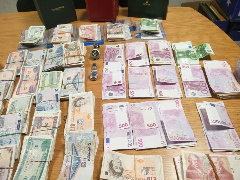 Cash and documents seized during CAB raids in Limerick