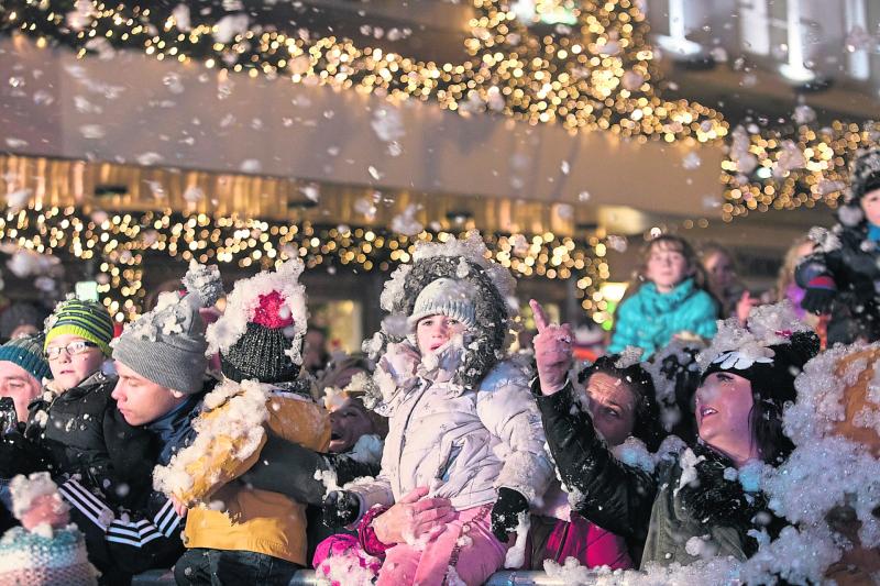 Crowds at last year's Christmas lights ceremony. PAW Patrol will switch on Limerick's Christmas lights this year Picture: Sean Curtin