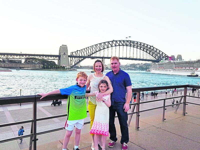 Jack Anderson moved to Australia with wife Teresa and children Daniel, aged 10, and Katherine, 8, six months ago
