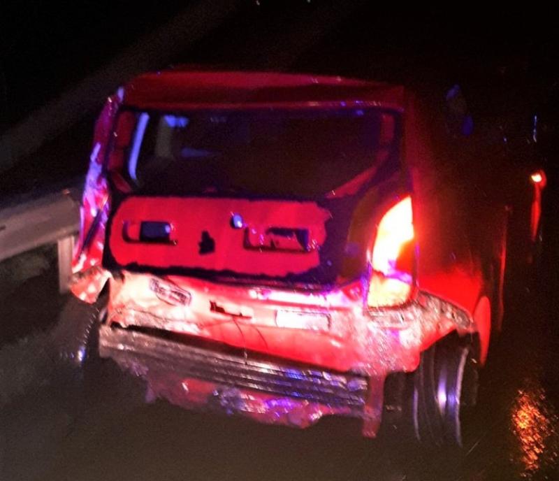 The car that was stopped on the M18 motorway Picture: @GardaTraffic