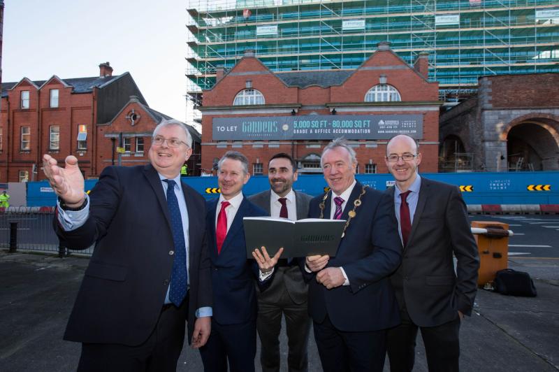 David Conway, CEO, Limerick 2030, John Buckley. Director, Head of Cushman & Wakefield Limerick, Aidan Gavin, Cushman & Wakefield, Councillor Stephen Keary, the Mayor of the City and County of Limerick