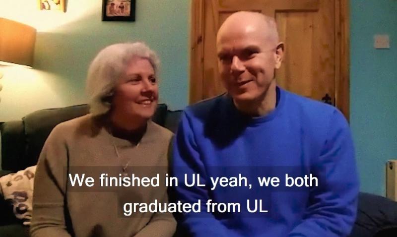 Love is in the air: Fiona Gibbons and David Tucker who met at UL