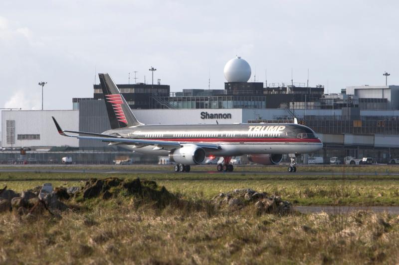 The Trump organisation jet at Shannon Airport on Monday Picture: Press 22
