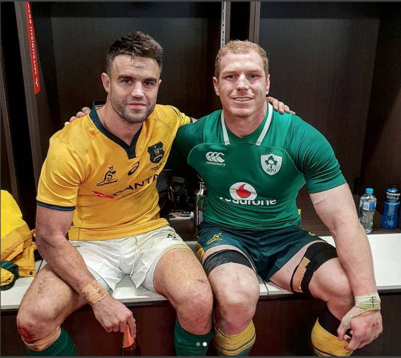 Remarkable image shows Conor Murray and Australia's David Pocock 'go way back'