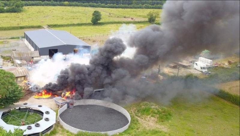Fire crews tackle blaze at Limerick farm