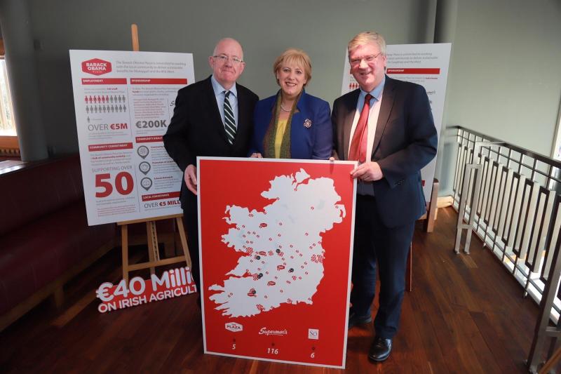 Minister Charlie Flanagan, Minister Heather Humphreys and Supermac’s MD, Pat McDonagh at the announcement in the Killeshin Hotel in Portlaoise today of the 300 jobs created by Supermac’s and Só Hotels