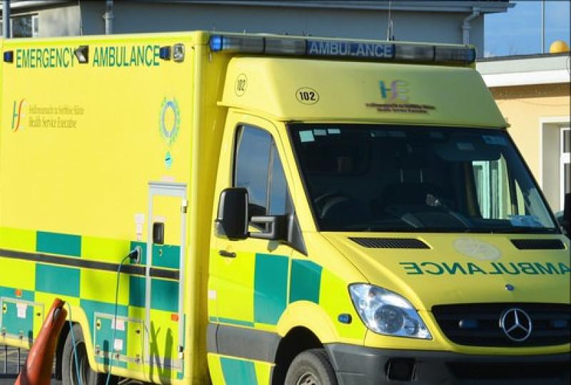Emergency services at scene of collision on N42