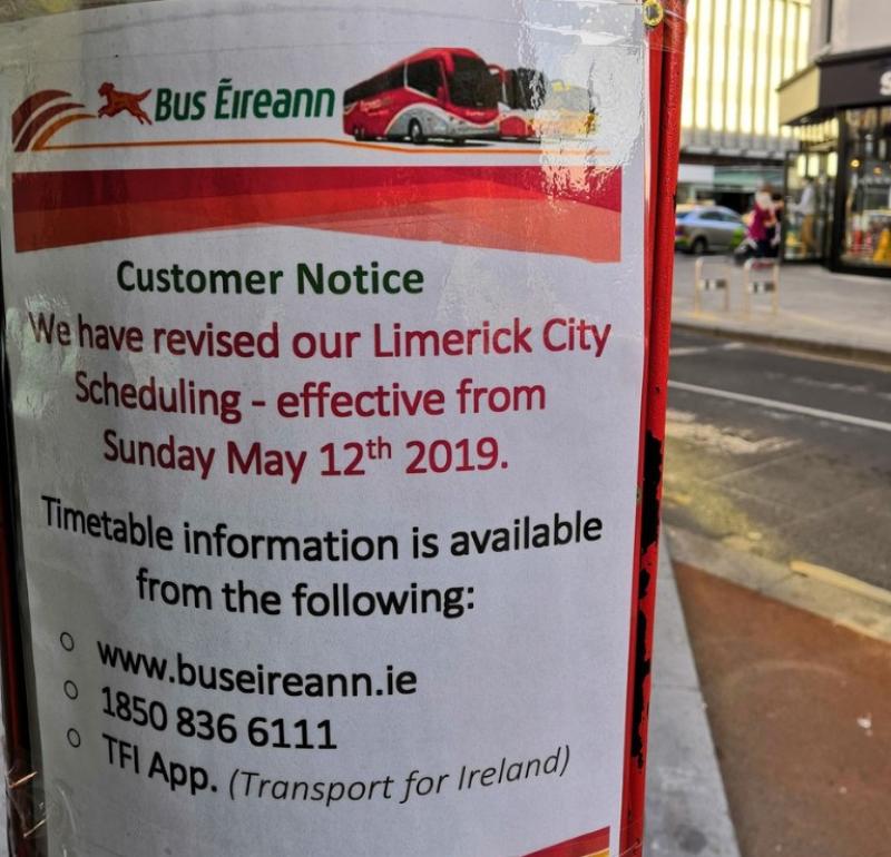 Bus Eireann issues apology over posters advising Limerick commuters to go online for timetables
