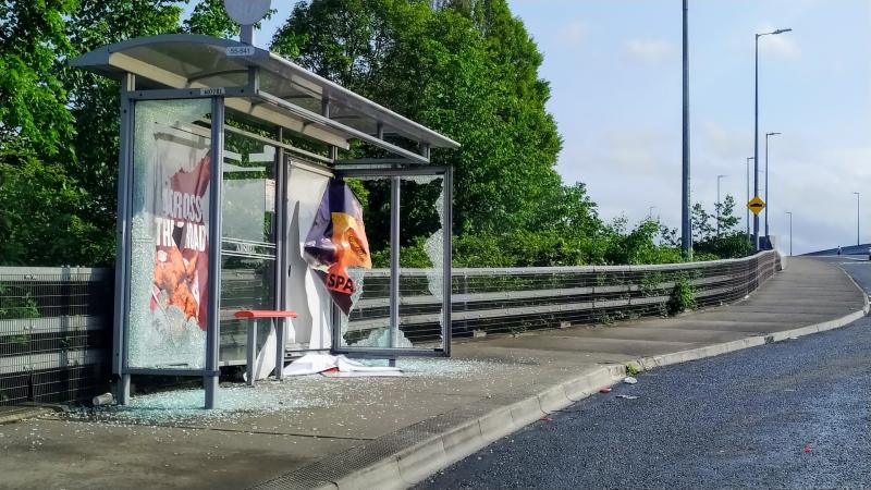 Bus Eireann reacts to 'pointless act of thuggery' after shelters are damaged in Limerick city