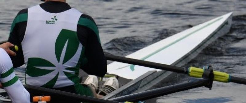 Limerick rower James Quinlan  in World U23 championship action today