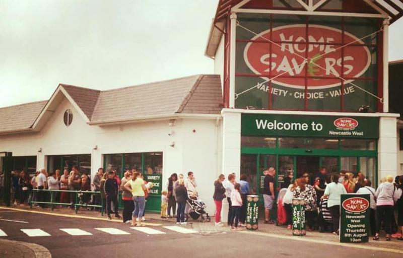 Locals gathered for the opening of Homesavers in Newcastle West. Photo: Homesavers