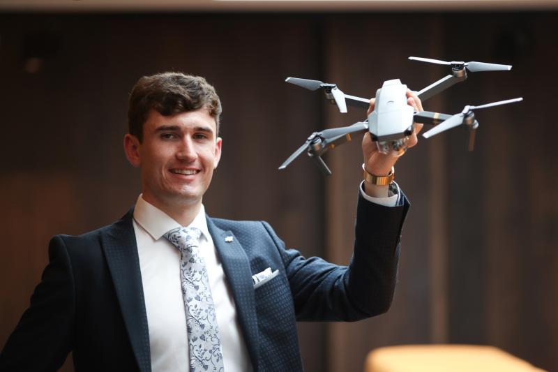 Eoghan Mulcahy of Deepseek AI, representing Local Enterprise Office Limerick at the national final of Ireland’s Best Young Entrepreneur earlier this year (Picture: Julien Behal).
