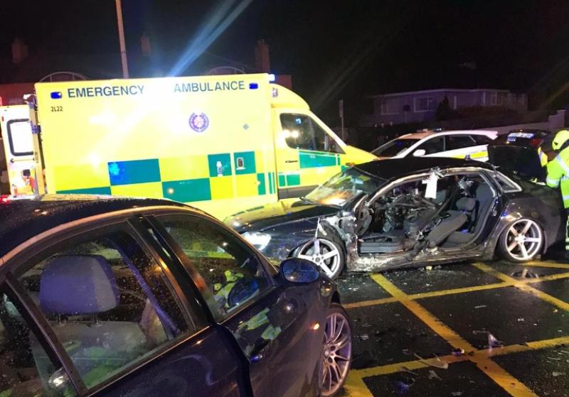 Two hospitalised after car crash in Limerick city